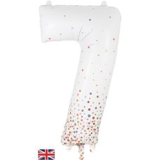 White Number 7 Foil Balloon-86cm