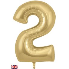 Gold Number 2 Foil Balloon-86cm