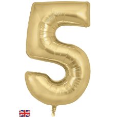 Gold Number 5 Foil Balloon-86cm