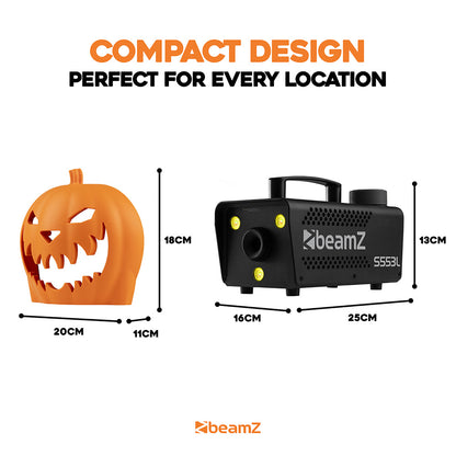 Halloween Pack – Compact LED Smoke Machine 550W and Pumpkin Cover