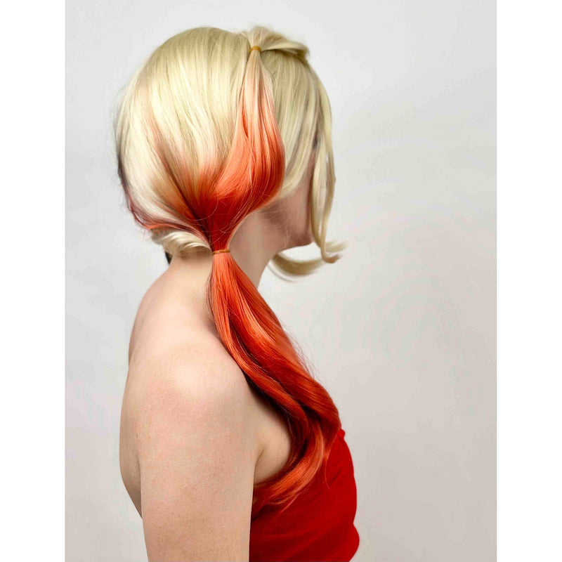 Harley Quinn Wig – Blonde with Red & Blue Ponytails