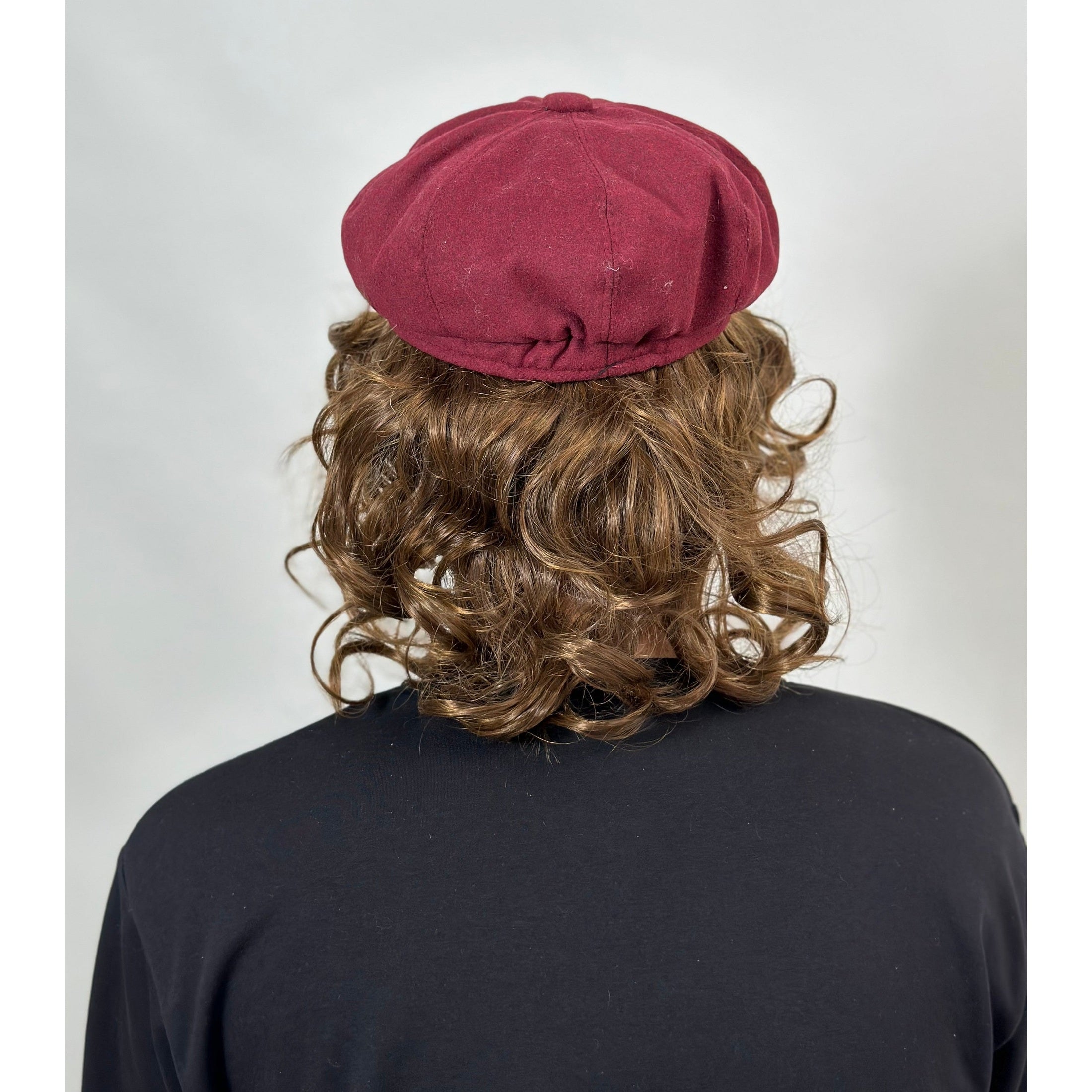 Burgundy Newsboy Cap – 8-Panel Baker Boy Hat