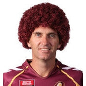 Queensland Maroons Afro Wig – Maroon Curly Fan Wig