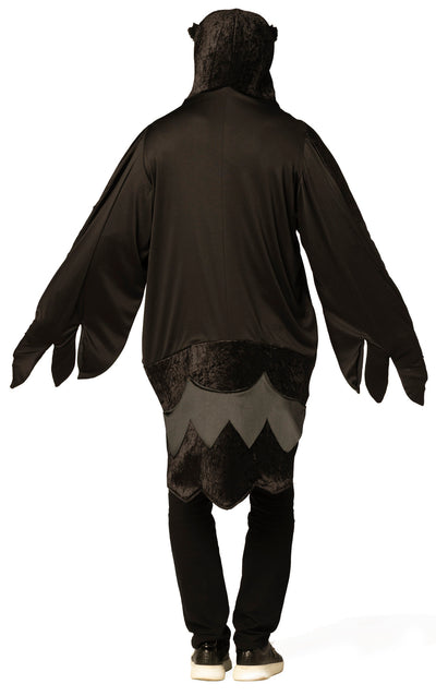 Black animal costume with a hood on a white background