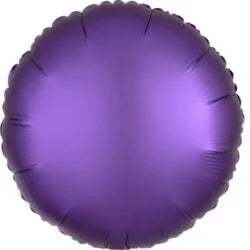 Purple Royale Satin Luxe Round Foil Balloon 45cm