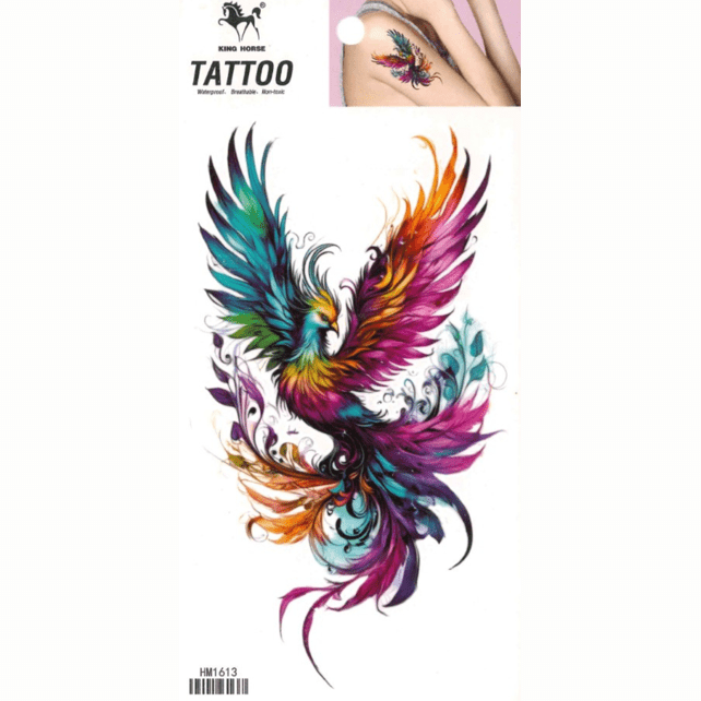 Phoenix temporary tattoo