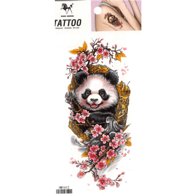 Panda temporary tattoo