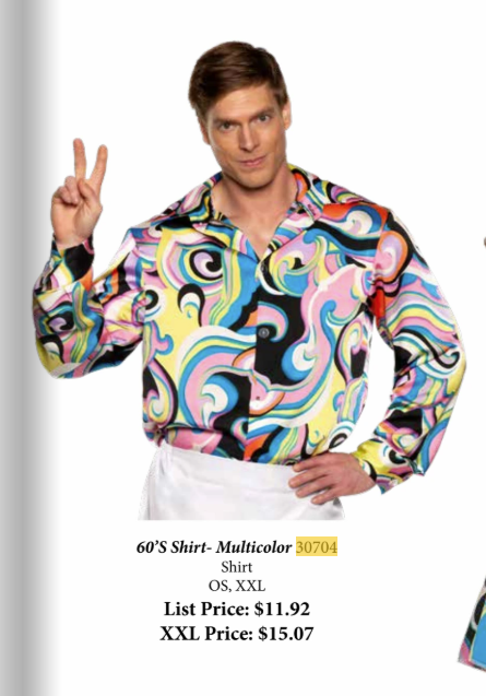 60'S Costume Shirt- Multicolor
