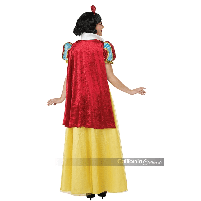 Snow White Deluxe Womens Costume with puffy sleeves and high collar