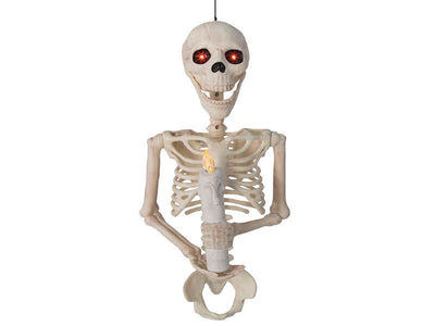 18 1/4" Skeleton Holding a Candle Wall Sconce Halloween Decoration