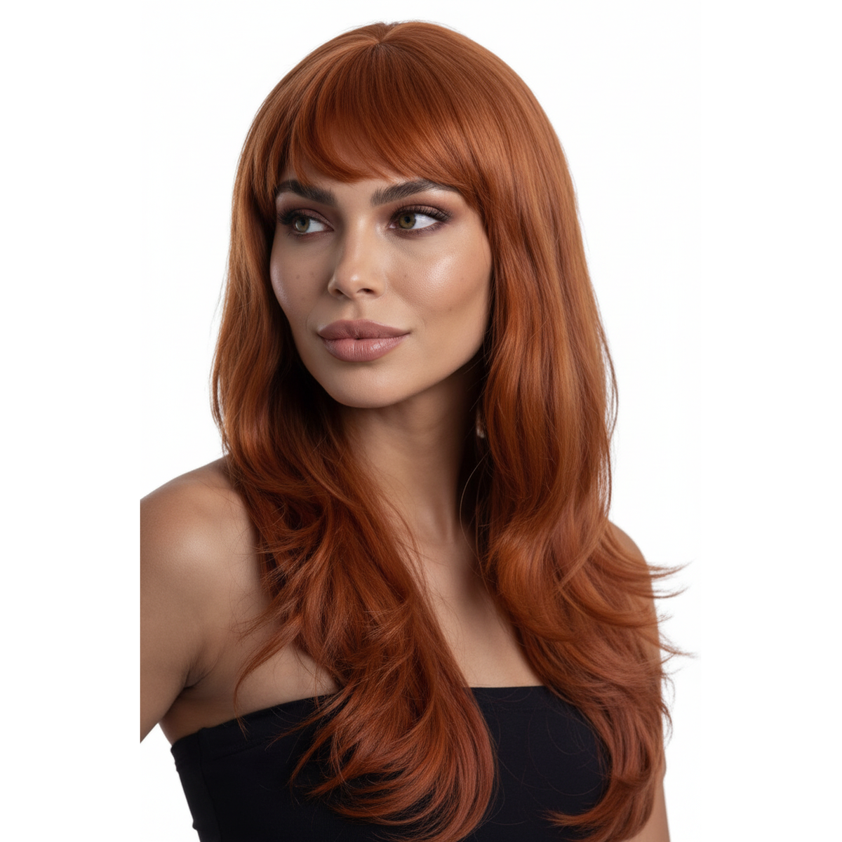 'Tia' Wig – Long Wavy Cinnamon Kiss-Allaura Fever Dream