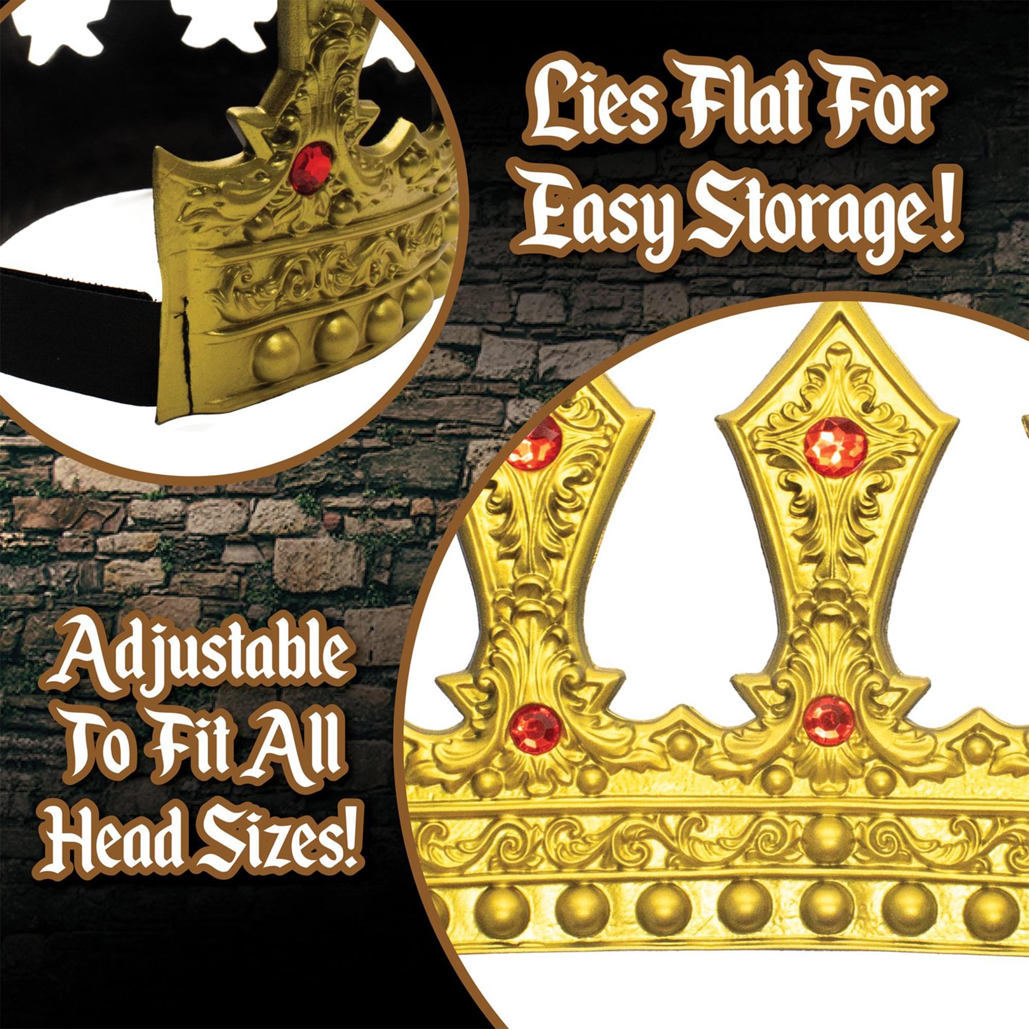King's Gold Adjustable Foam Crown, Adult