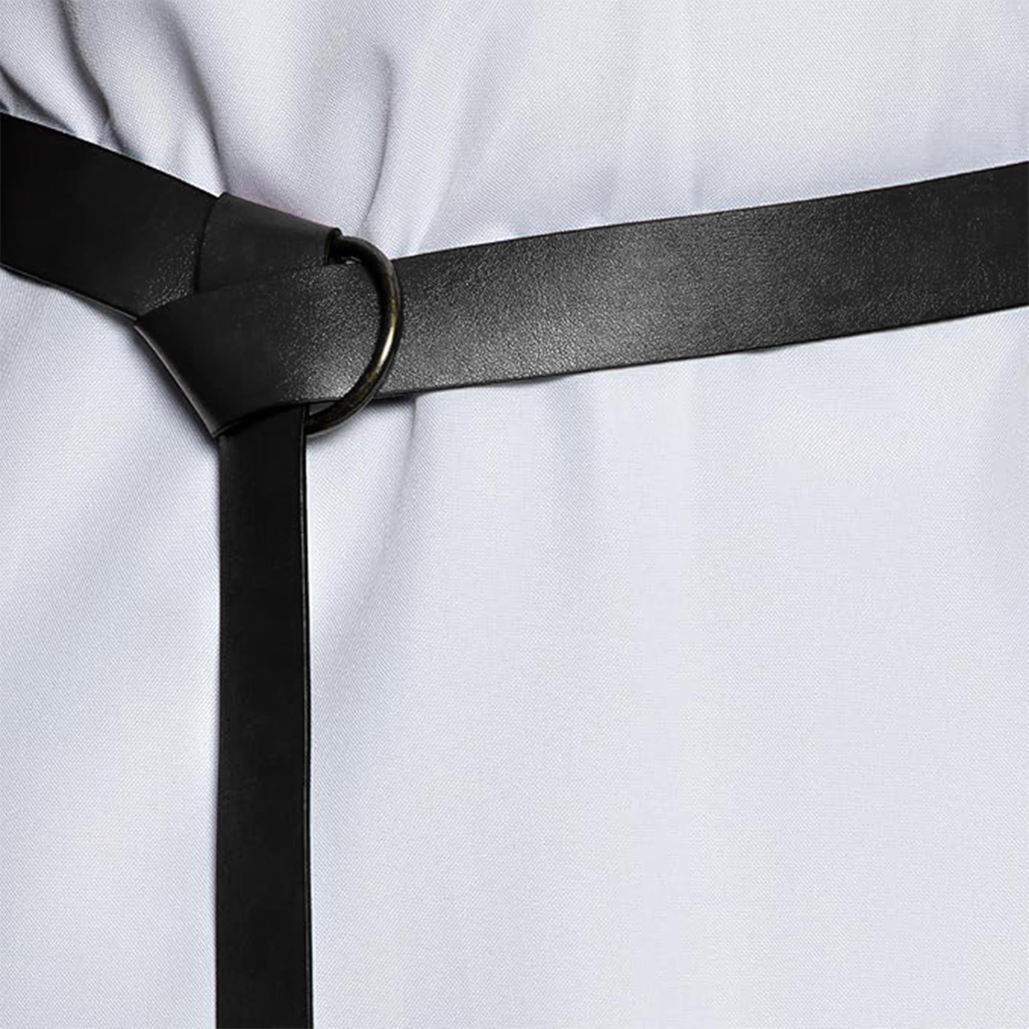 Medieval Black Faux Leather Belt, Adult