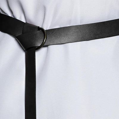 Medieval Black Faux Leather Belt, Adult