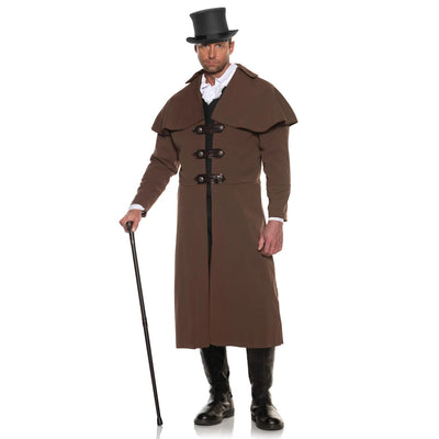 Brown Vampire Lestat's Carriage Coat Costume, Adult