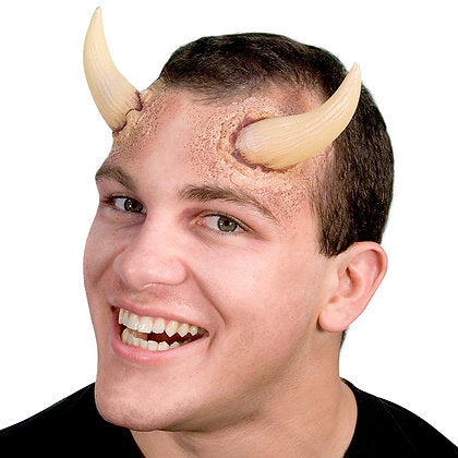 Realistic large universal horns latex appliance for theatrical costume and special effects makeup