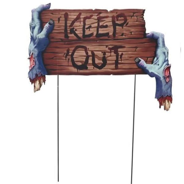Danger Yard Signs 36.8cm Asst 5pce
