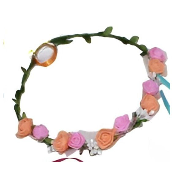 Flower Crown - Pink and Orange