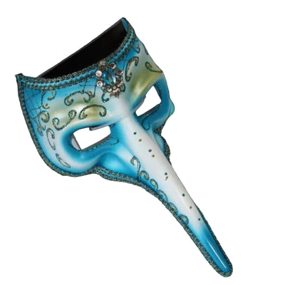 Venetian Masquerade Mask – Blue Long Nose