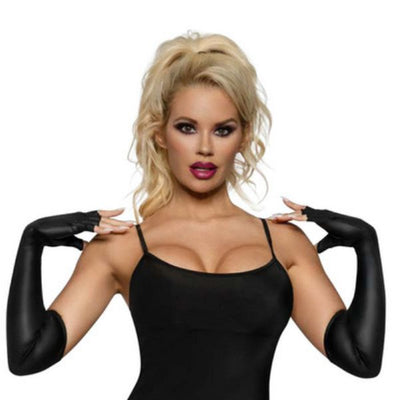 Black Sleek Fingerless Gloves
