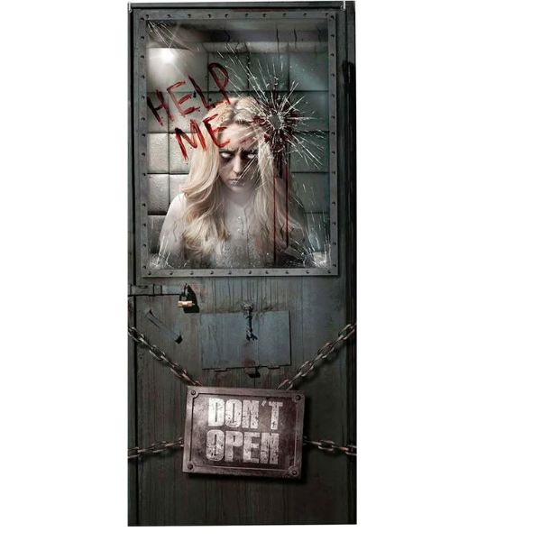 Gory Zombie Door Decoration 1.8m-Help Me