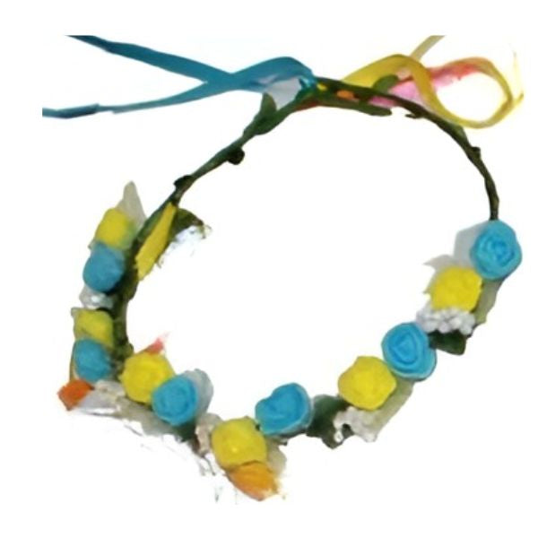 Flower Crown - Blue and Yellow