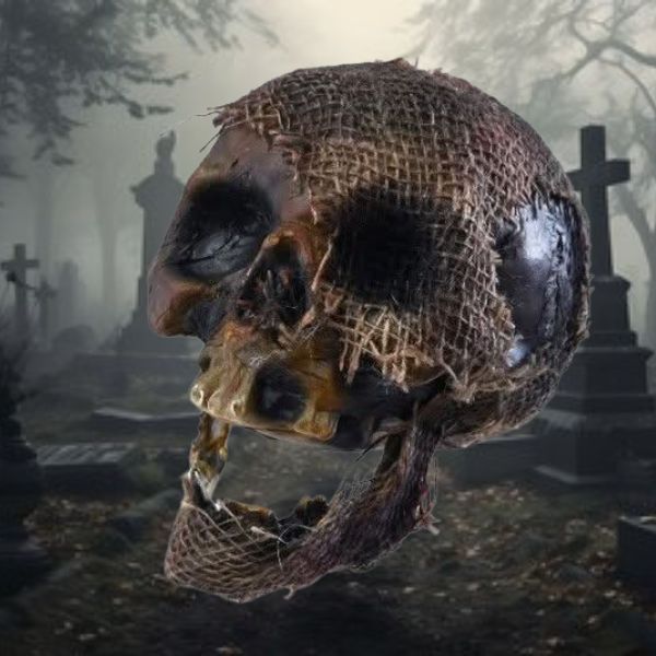 Decaying Skull 20cm - Mesh