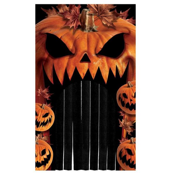 Jack-O'-Lantern Halloween Door Curtain