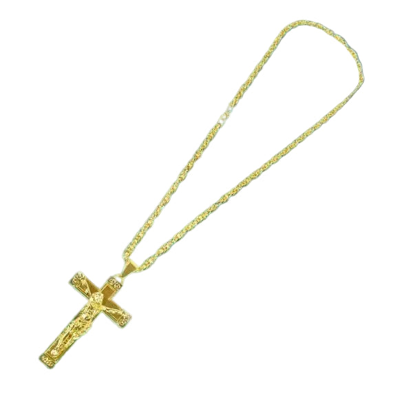Mobster Metal Necklace 40cm - Gold Cross