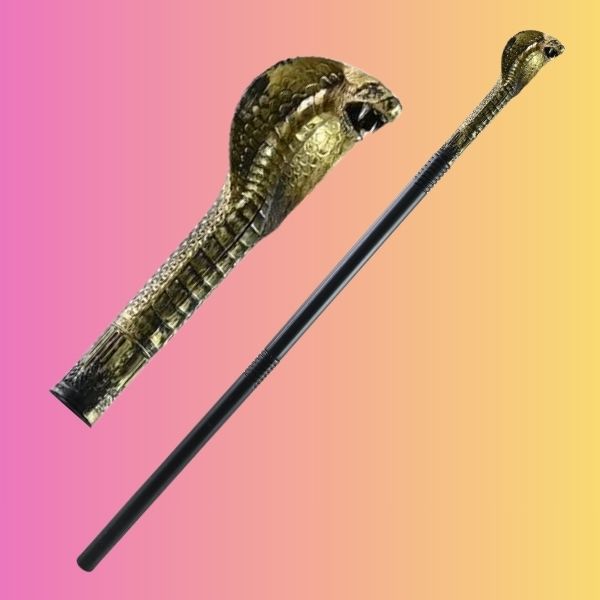 Animal Head Scepter Collapsible 3 Piece 77cm - Cobra