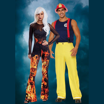 Flame Jumpsuit Womens Costume