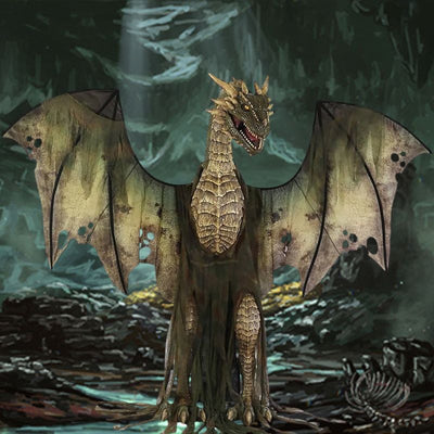 Enchanting forest creature with wings and scales, ready for adventure