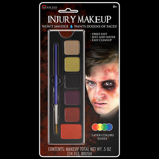 Vibrant and versatile Injury 6 Colour Water Activated Palette for makeup artists