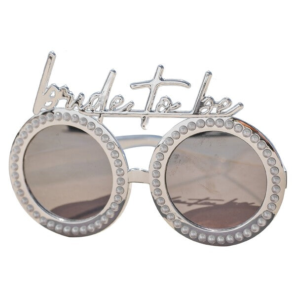 Silver and pearl bride to be eye glasses by Ginger Ray, perfect for bachelorette parties and bridal showers