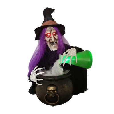 Animated Potion Pouring Witch 40cm