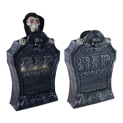 Animated RIP Tombstone with Reaper 53cm