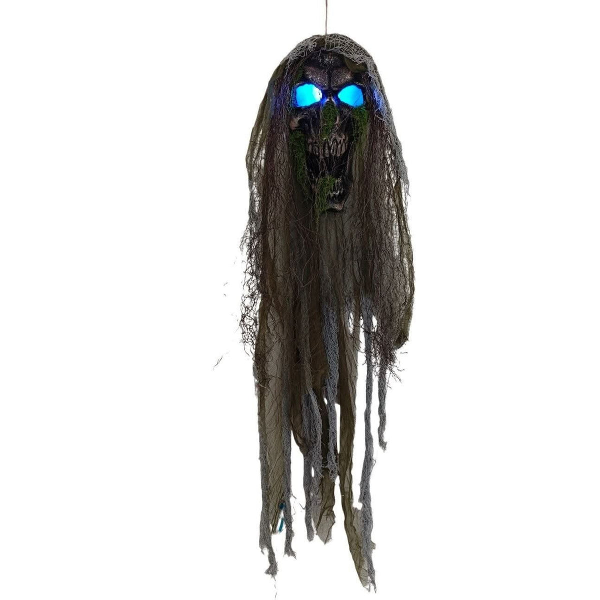 Light Up Moss Skull Demon 1m -Green Eyes