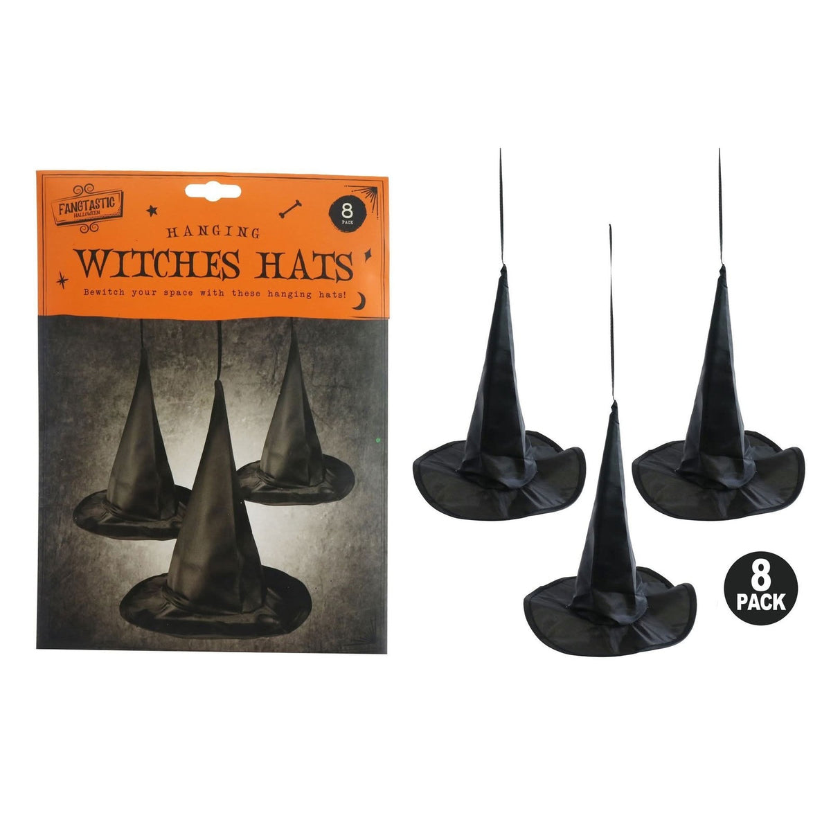 Hanging Witch Hat 8pk
