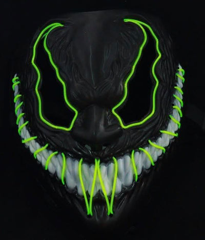 Purge Demon Light Up Mask - Green