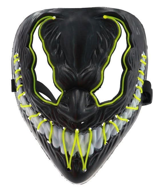 Purge Demon Light Up Mask - Green