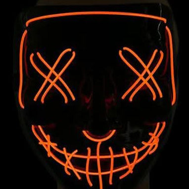 Stitched Mimer Light Up Mask, Orange