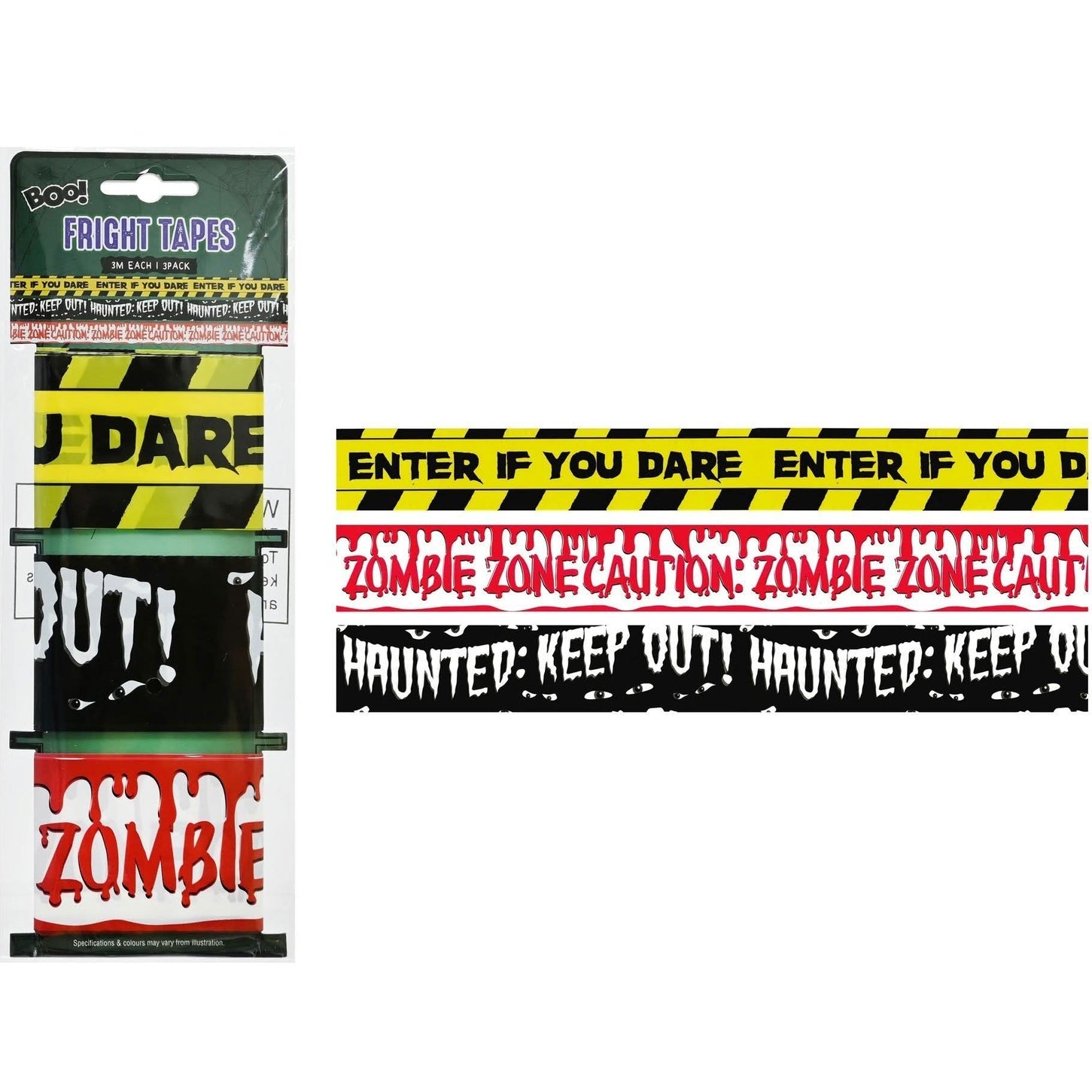 Warning Fright Tapes 3m 3pk