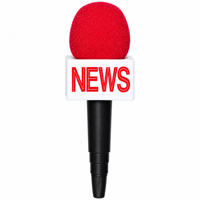 News Microphone Costume Accessory