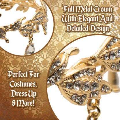 Elegant Gold Leaf Crown