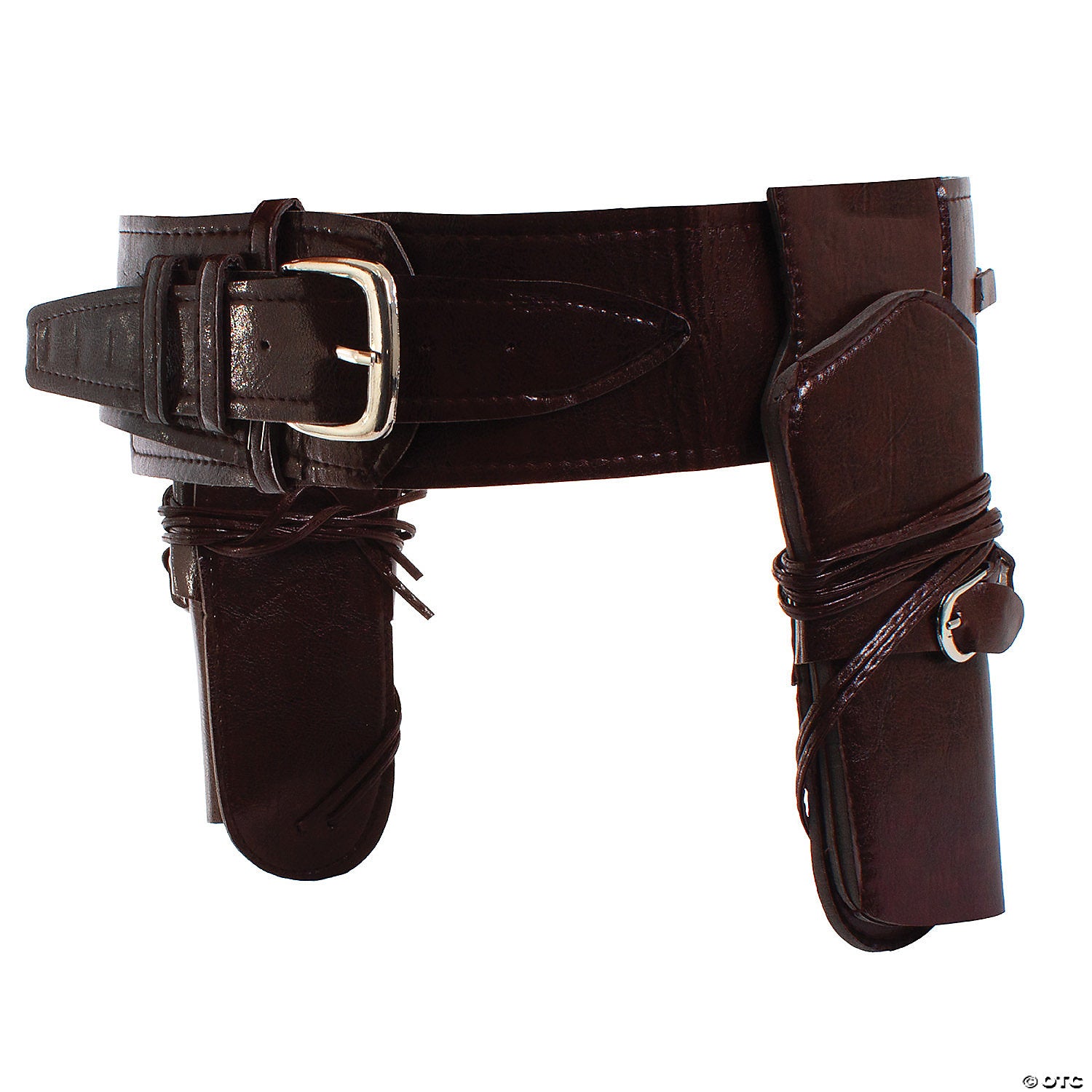 Faux Leather Brown Double Cowboy Holster