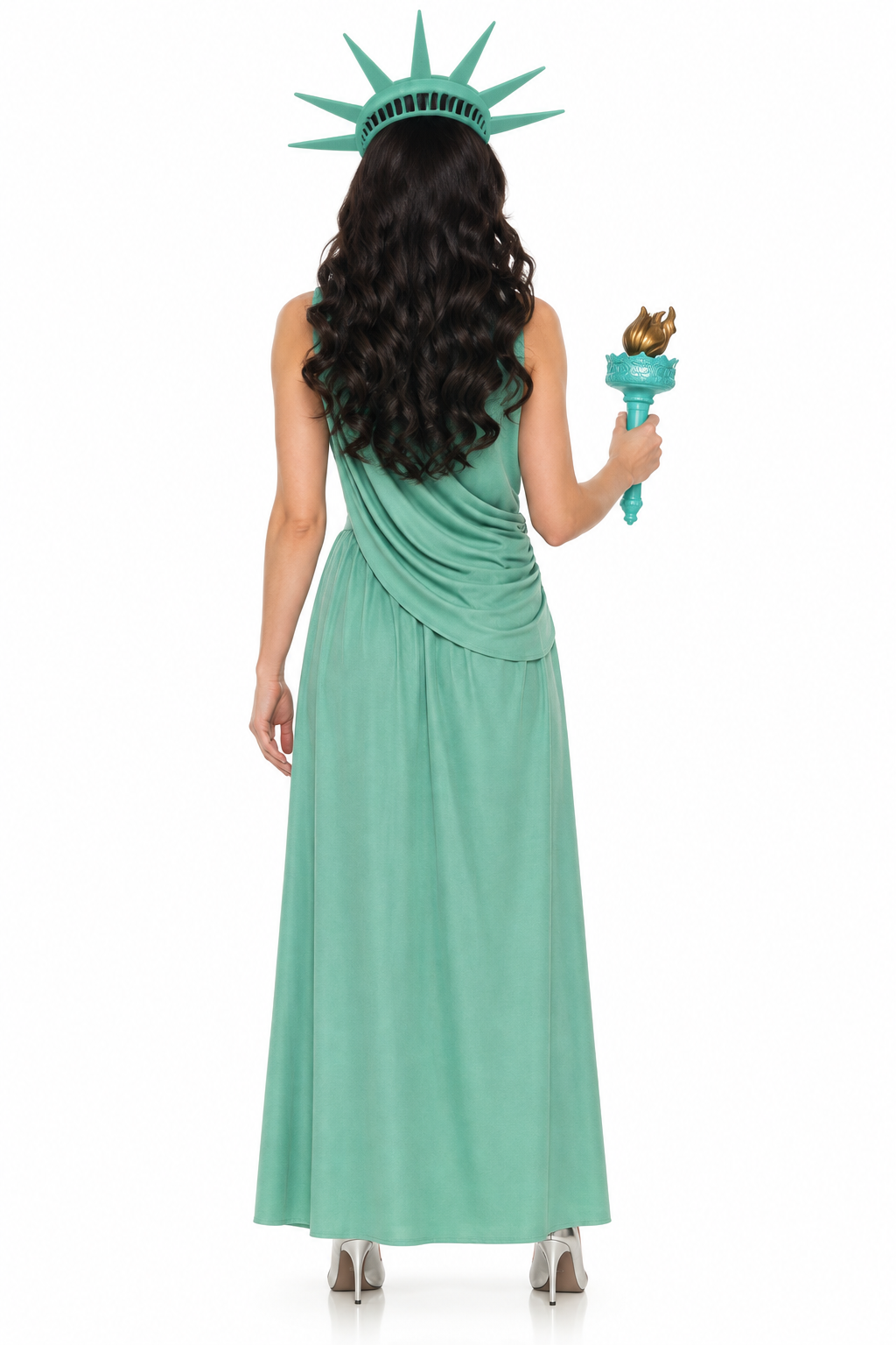 AI-generated back view of the Liberty women's costume