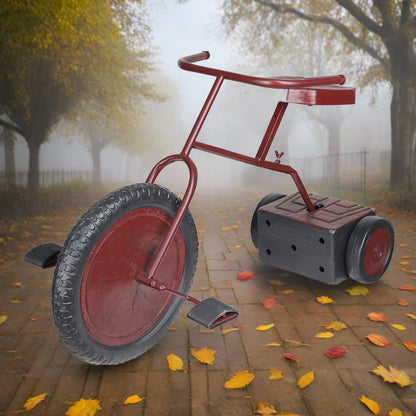 A spooky and animated ghostly tricycle prop with eerie ghost figures