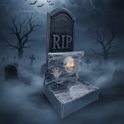 Animated Pop Up Skeleton Tombstone