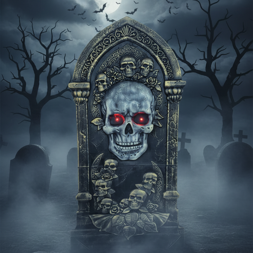Animated Swaying Tombstone 94cm