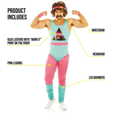 Mens 80s Fitness Instructor Costume